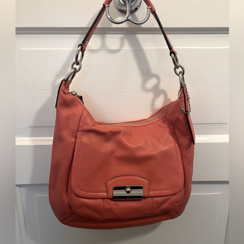 Salmon Pink Coach handbag